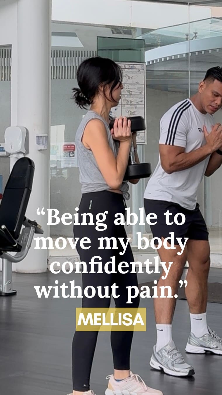 Melissa training with a Fitness Aspire coach